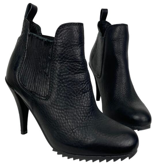 Pedro Garcia Yoad Justine Heeled Chelsea Boots Booties in Black Leather, Size 8 - Picture 7 of 14